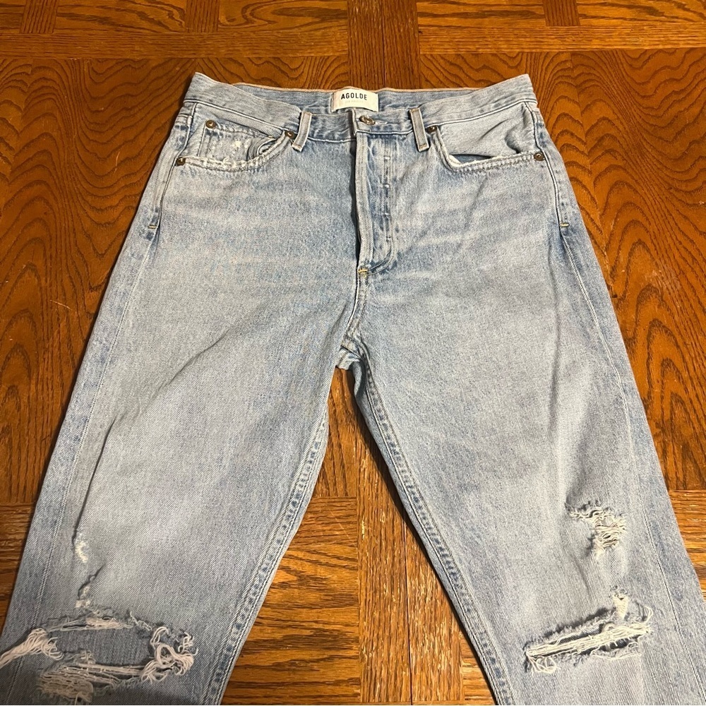 Agolde Jaime Button Fly Distressed Classic High R… - image 2